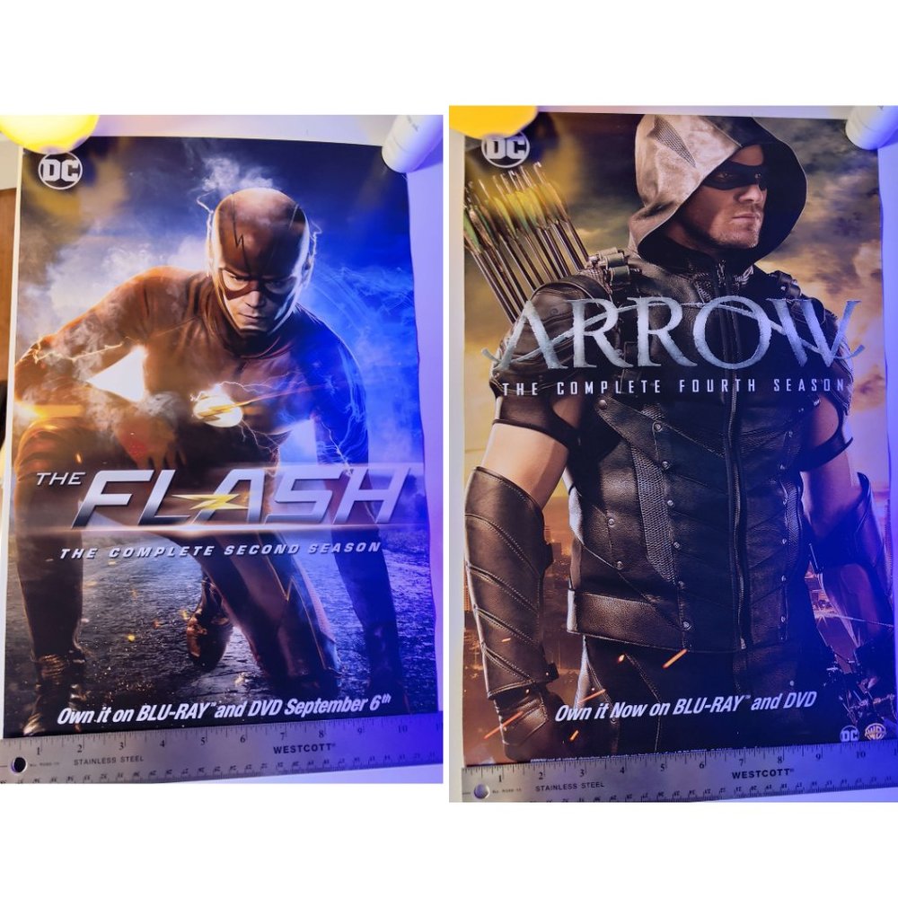 The Flash & Arrow double-sided posters